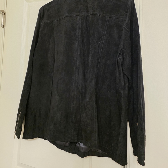 Vintage dennis basso Suede Leather Moto Western Jacket NWT Wmns 1X Black Gothic - Picture 7 of 10